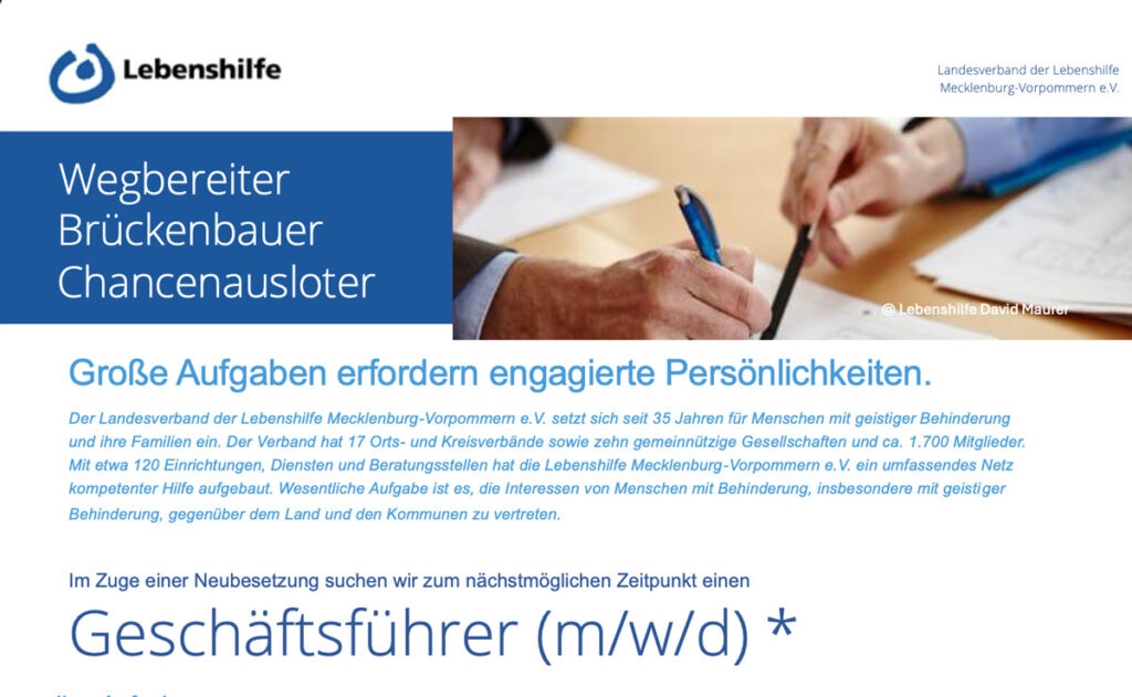 Anzeige lebenshilfe